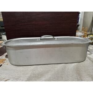 Vtg French Tournus Aluminum Fish Poacher / Steamer / Kettle 19” Unis France(401)